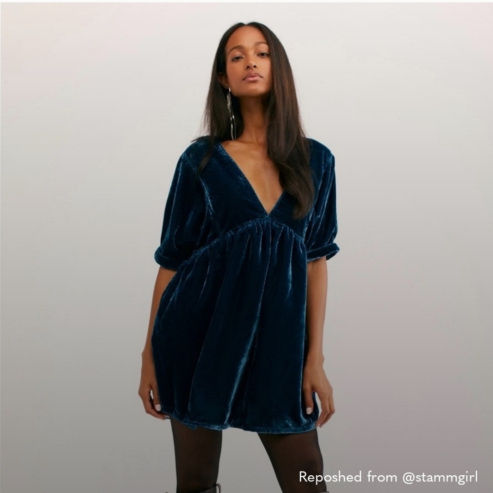 Free People Ivy velvet mini dress